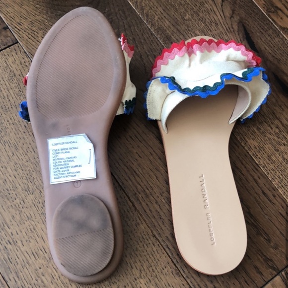 Loeffler Randall Slides Sandals Birdie RicRac size 7 - Picture 5 of 5